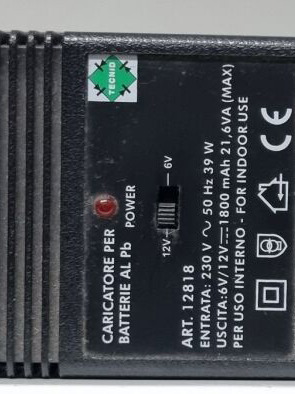 Φορτιστής μπαταριών μολύβδου (Pb) 6V/12V, 1800mAh, εσωτερικού χώρου