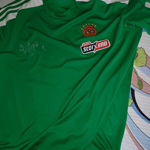 Panathinaikos Authentic Training Jersey 21/22 with Fragiskos Alvertis autograph #4, XL