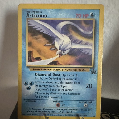 Articuno 2/62 Holo Pokémon Card new, Fossil vintage