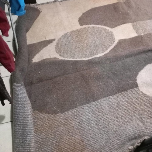 Mohair rug used 1.70x2.70 old made from goat hair