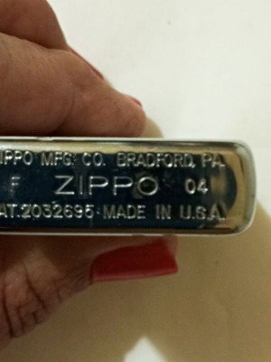 Αυθεντικός ρετρό Zippo αναπτήρας μεταχειρισμένος με χάραξη