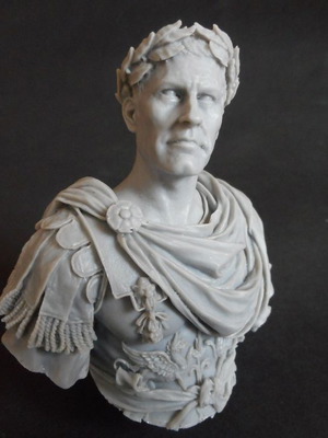Bust Julius Caesar like new, resin, 1/10 scale