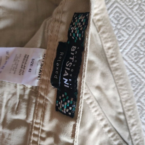 Bitsiani men's pants like new, size 42, beige, 100% cotton