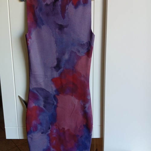 Zara elastic mini dress with square neckline, multicolor