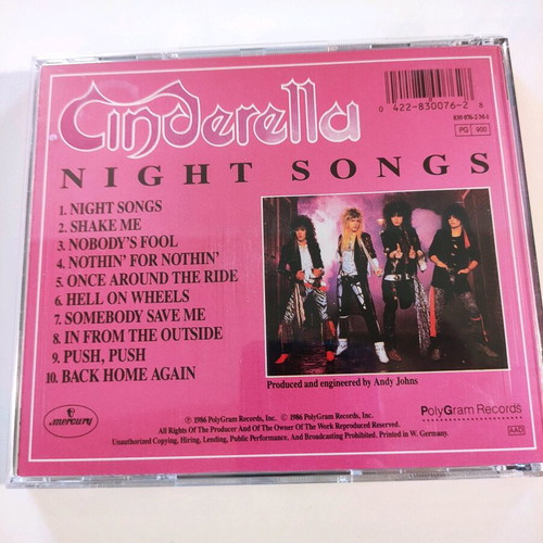 Cinderella Night Songs & The Collection 2 CD like new, rock