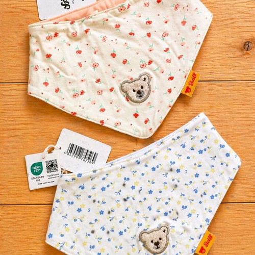 Steiff Baby Bandana bib set 2 pieces new, up to 6 months