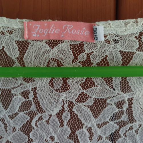 Lace cardigan with fringes like new, white, sizes M/L