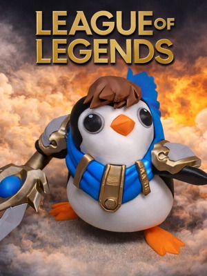 League of Legends Pengu Garen figure new 12cm