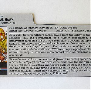 GI Joe "General Hawk" (1991) (EU) filecard