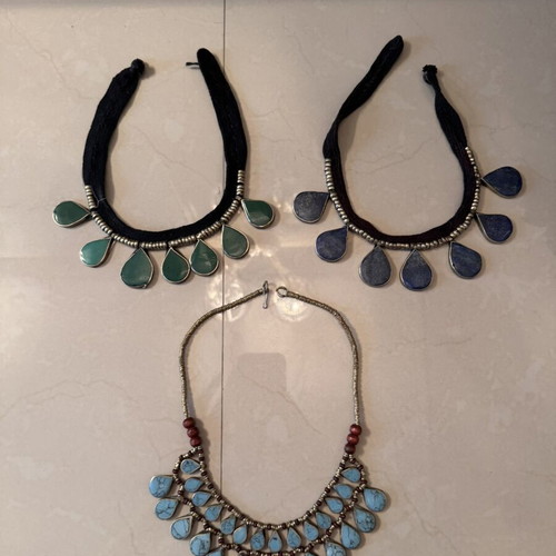 Necklaces with stones new, set of three from Turkey