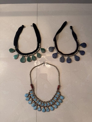 Necklaces with stones new, set of three from Turkey
