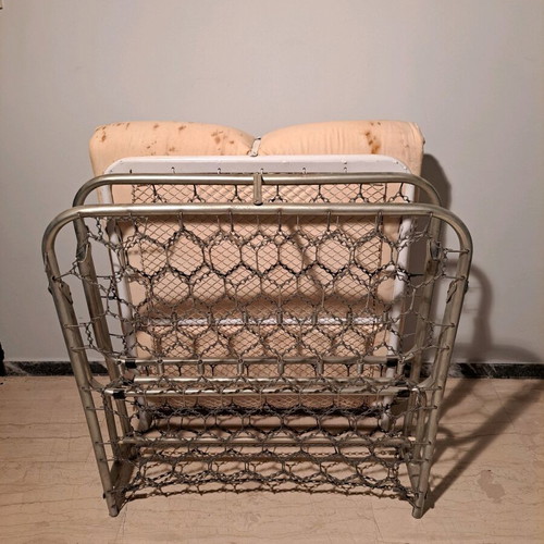 Folding metal beds used, set of two, 200x85 cm