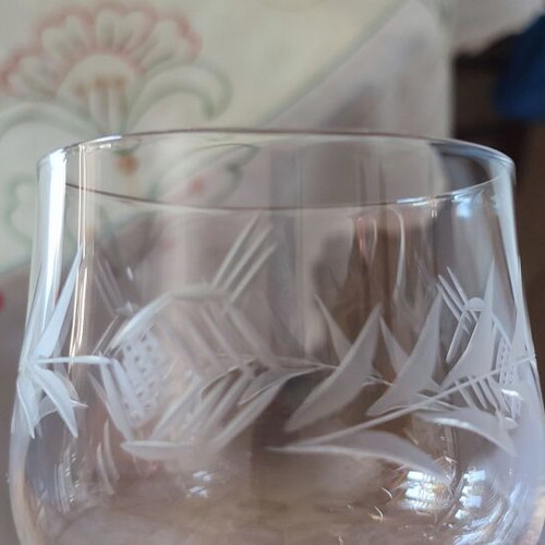 Vintage crystal stemmed glasses set of 15