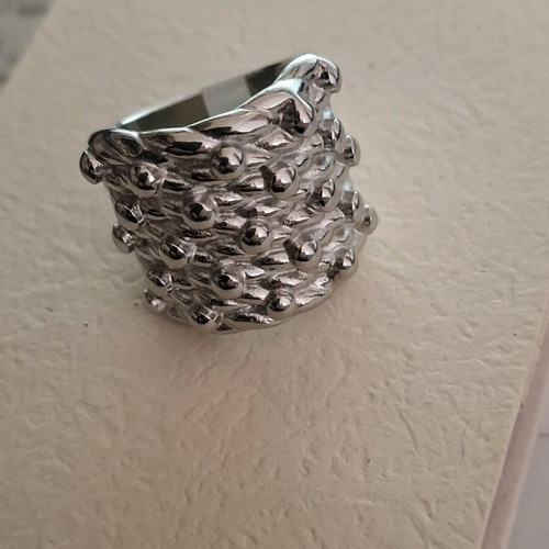 Stainless steel ring new, silver, surgical steel