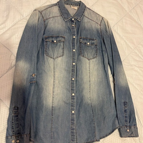 Zara denim shirt women like new, size M, blue
