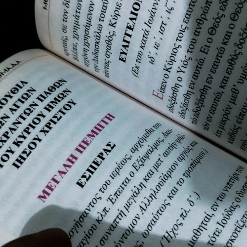 Religious book with Holy Week services like new