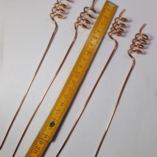Copper spiral antennas set of 4 for plant growth, new