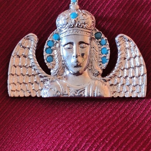 Silver amulet unused with Archangel Michael Mandamadou