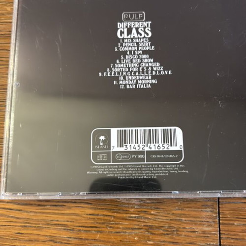 Pulp Different Class CD like new, rock
