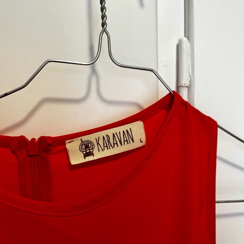 Karavan long red dress like new, size L