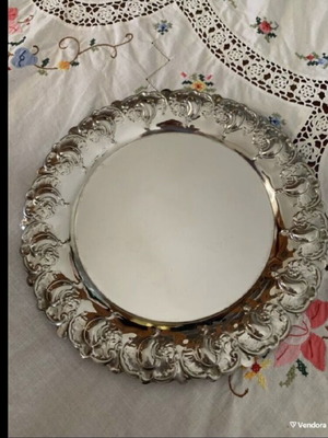 Vintage 18/10 tray 24 cm diameter like new with stand