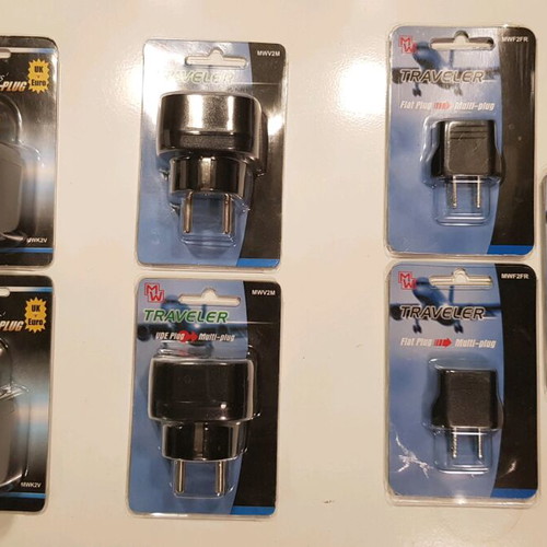 Power adapters new, set of 7 pieces