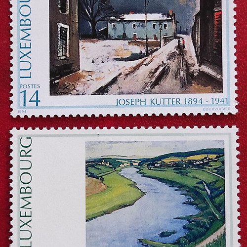 1994 Luxembourg Artists Stamps new series of 2 pieces
