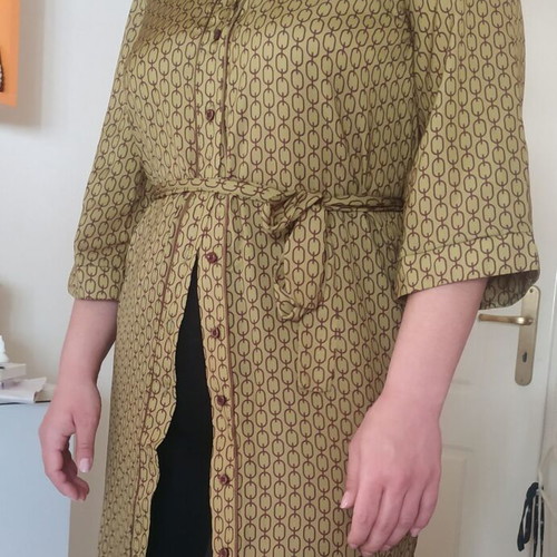 Helmi semizie new, green with detachable belt and 3/4 sleeve