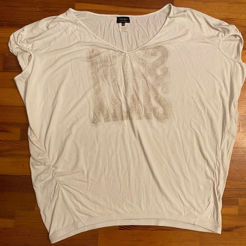Miss Sixty white medium t-shirt with bat sleeves used oversized