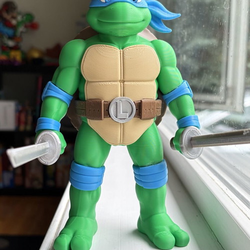 Leonardo figure 19 cm, 3D printed PLA plastic