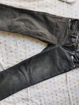 H&M low-rise flare jeans like new, size S 36 8, black and grey