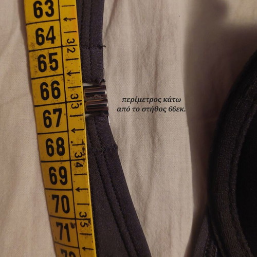 H&M bikini top with triple push-up and underwire, size 70B, grey and brown
