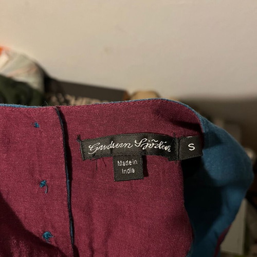 Gudrun Sjödén dress used, size S, green and purple