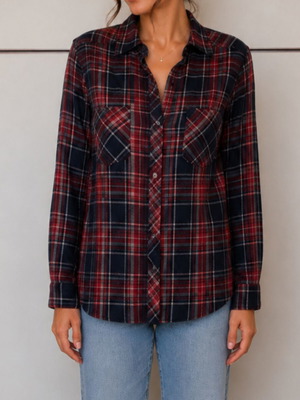 Women's checked shirt S EDC like new, blue and red