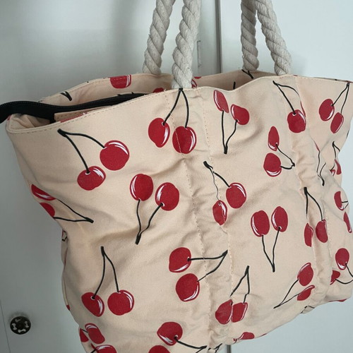 Benetton beach shoulder bag used with cherry print