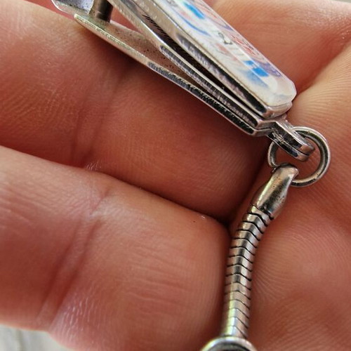 National Panasonic vintage battery keychain nail clipper