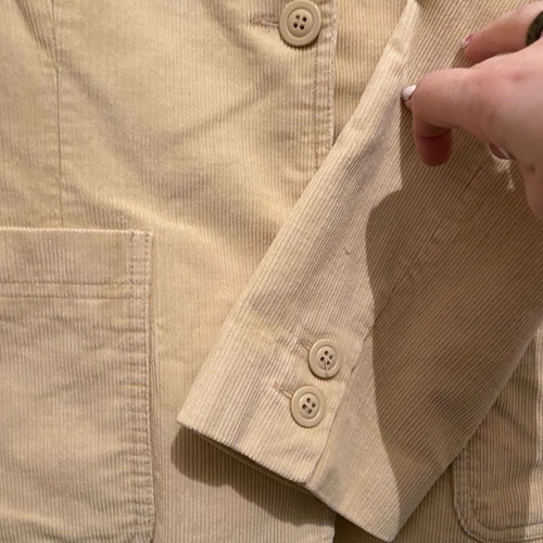 Women's corduroy jacket beige used, size 42