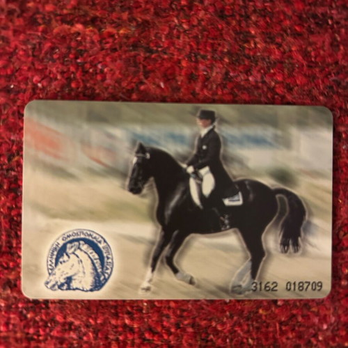 OTE phone card collectible with horse riding theme like new