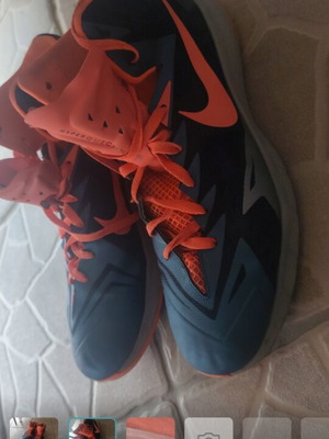 Nike athletic shoes used, size 48.5, beige and blue