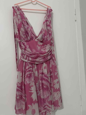 Women's summer dress like new with sleeve ties and back zipper