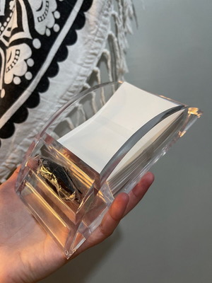 Minimalist clear acrylic desk organizer set like new