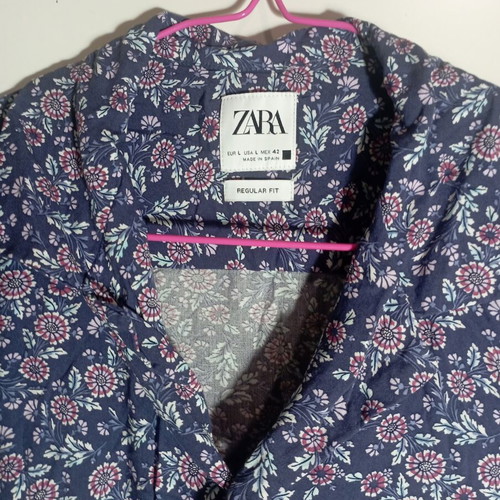 Zara purple floral shirt like new, size L