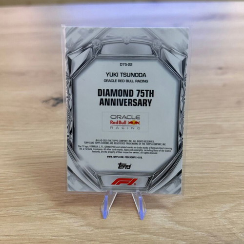 2025 Topps Chrome F1 Yuki Tsunoda Diamond 75th Anniversary new