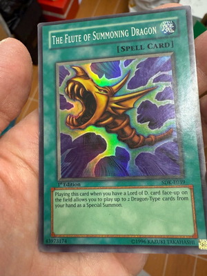 Yu-Gi-Oh The flute of Summoning Dragon χρυσή κάρτα μεταχειρισμένη 1η έκδοση