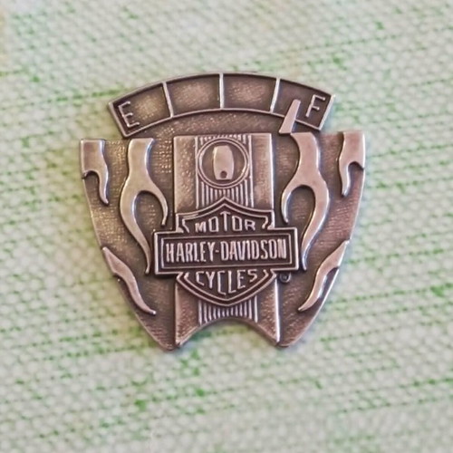 Harley-Davidson μεταλλικό έμβλημα Fuel Gauge medallion μεταχειρισμένο, συλλεκτικό