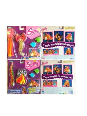 SINDY Vintage Fashion Wild Hair Ponytales Hasbro 1993 set of 2 new