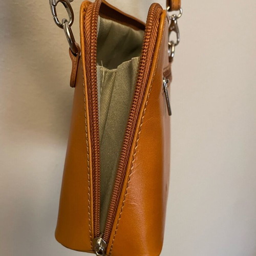 Leather crossbody bag tan new