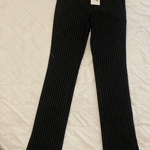 Pinstripe stretch pants new, size 36, black Na-Kd