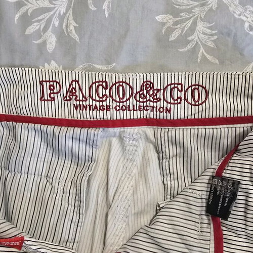 Paco & Co Bermuda shorts like new, 100% cotton, size 28, striped