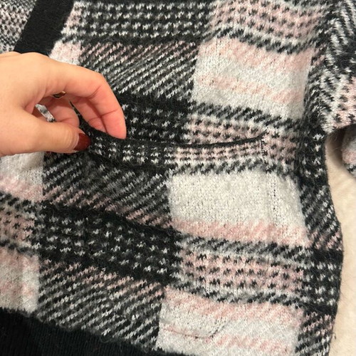 Zara Black Checked Cardigan Like New, Size S